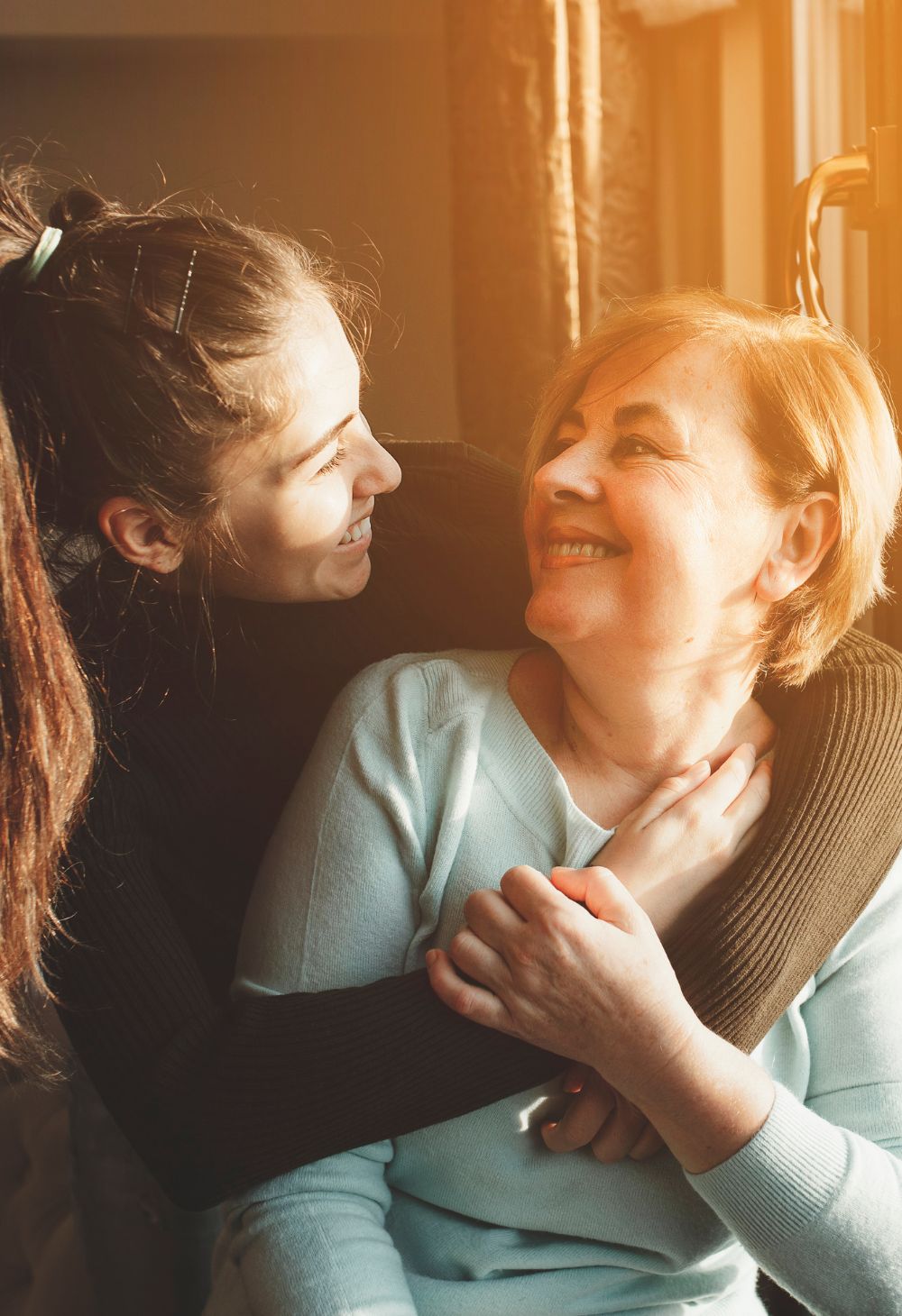 caregiver with content elderly home care services