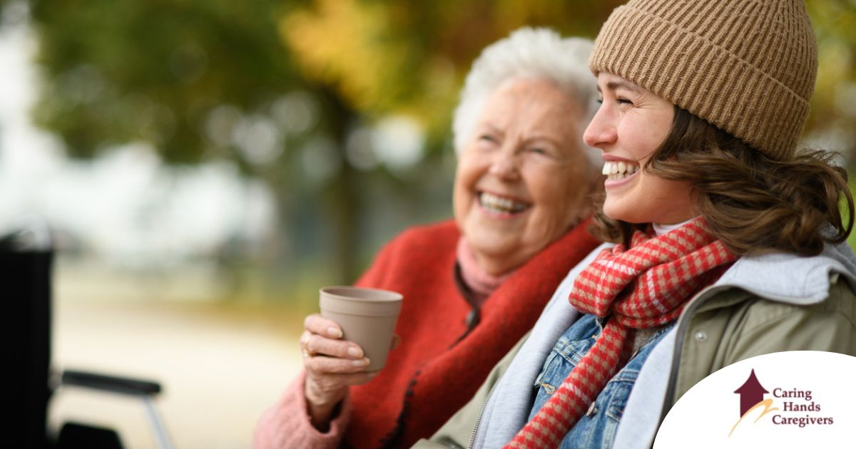 A caregiver enjoys a day of private duty care