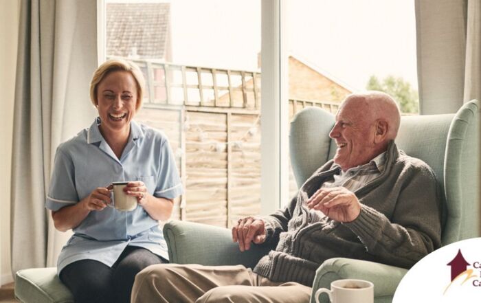 A caregiver provides Memory Care at Home to a senior