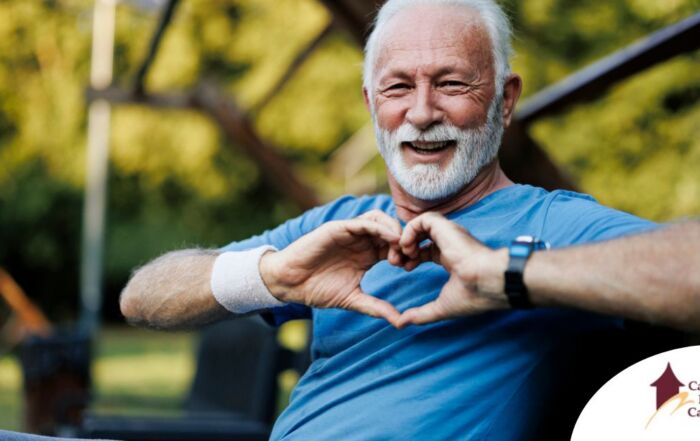 A senior stays active during men’s health month benefitting from senior health at home.