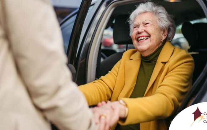 A loved one benefits from senior transportation services.
